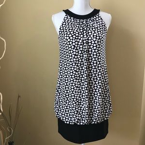 Jessica Howard Black White Polka Dot Dress Sz 6P